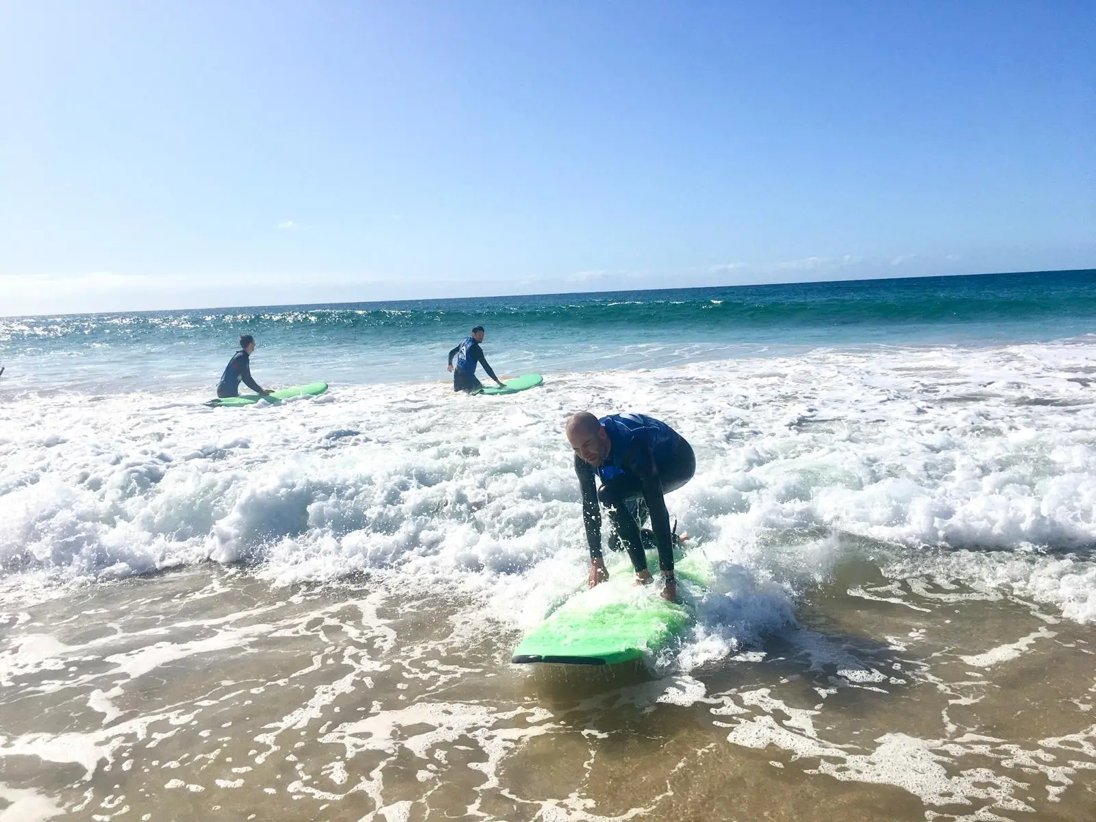 Take-off Training im Anfänger-Surfkurs auf Fuerteventura