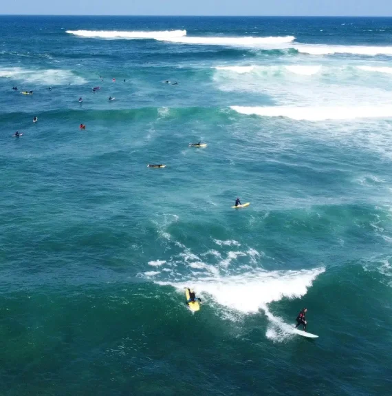 Bird View of a Surf Session at Fuerteventura's Northshore